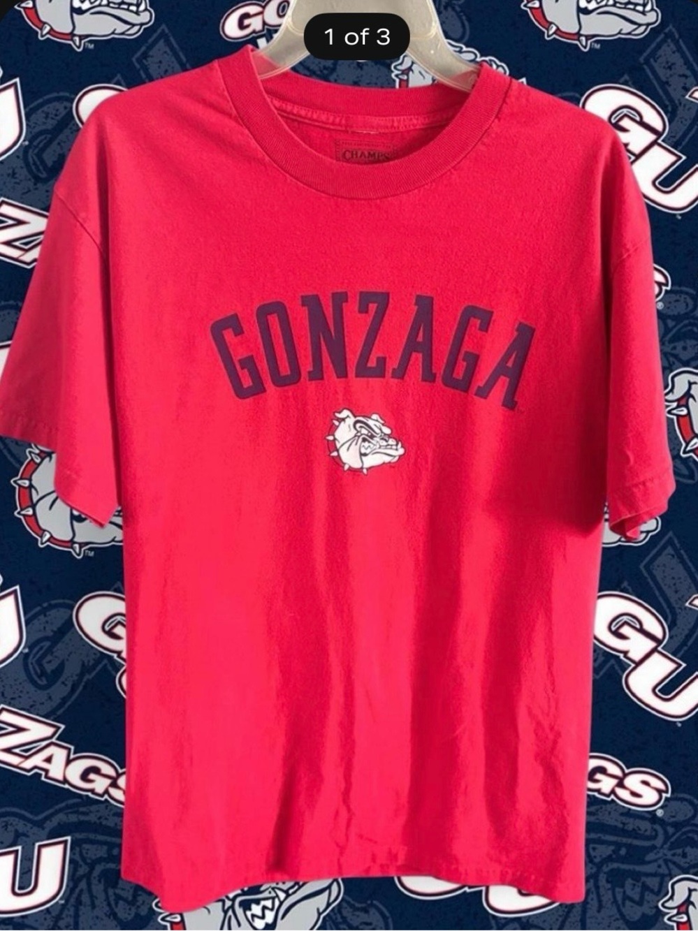 Men’s Champs Red Gonzaga Graphic Tee size Medium